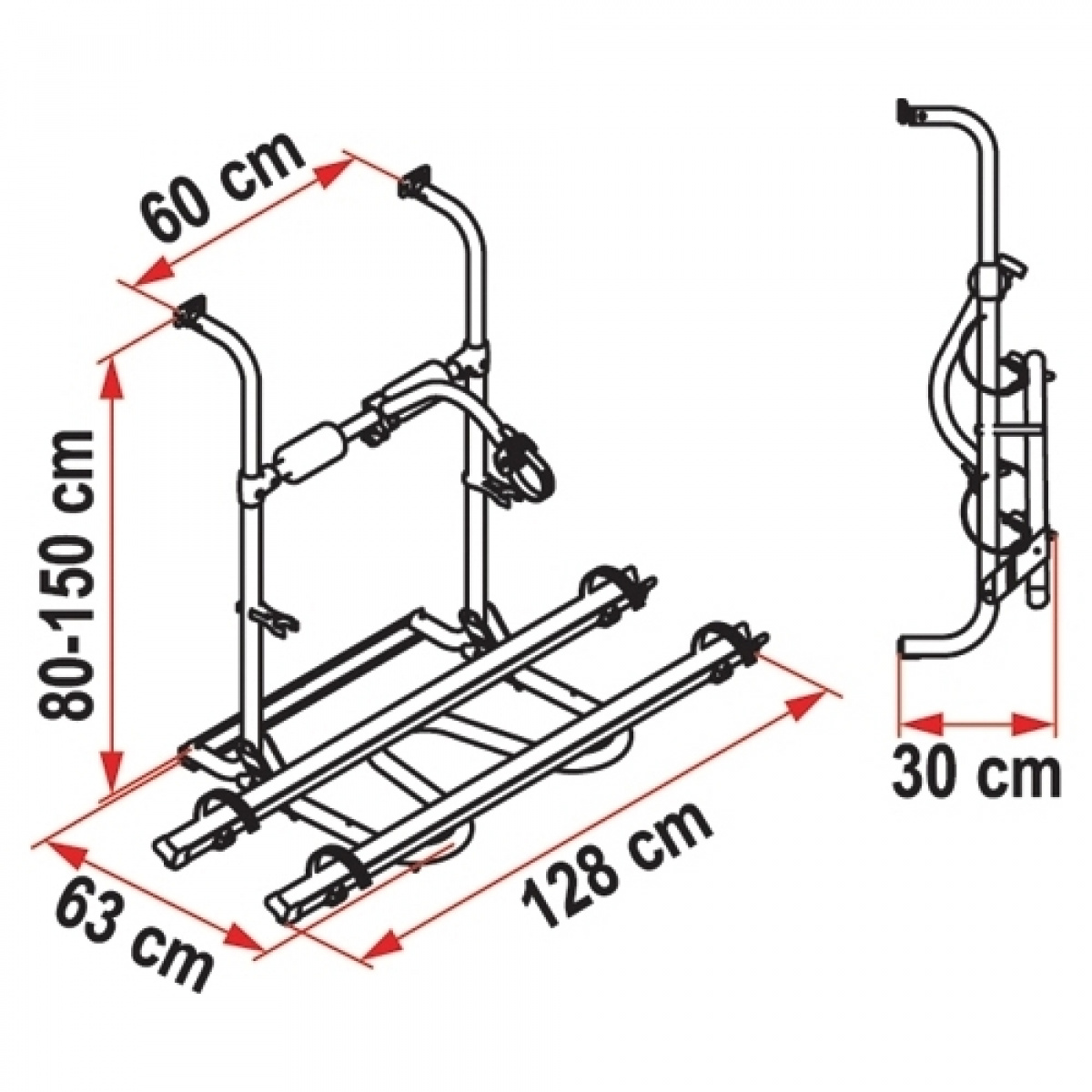 Fiamma Carry-Bike UL i gruppen Campingvogn og autocamper / Chassis / Cykelstativ / Vægmonteret hos Campmarket (64591)