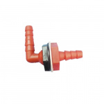 Tankgennemførsel vinkel dobbeltnippel rød 10/12mm Tankgennemførsel vinkel dobbeltnippel rød 10/12mm