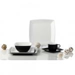 Gimex Quadrato Black&White bordservice med 16 dele