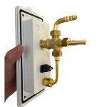 Bruser med blandingsbatteri