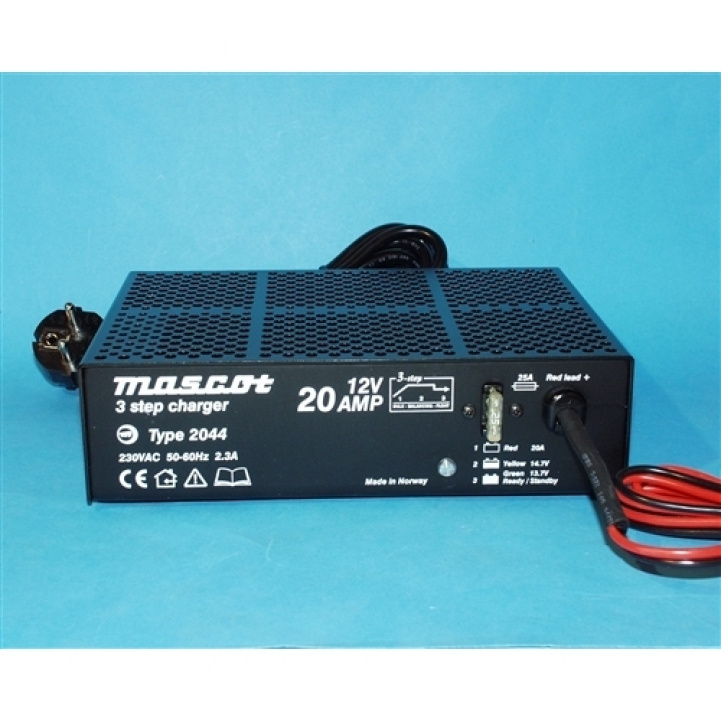 Batterioplader Mascot 12V / 20A i gruppen Campingvogn og autocamper / El - Elektronik / Batterier & Omformere / Batteriopladere hos Campmarket (64929)