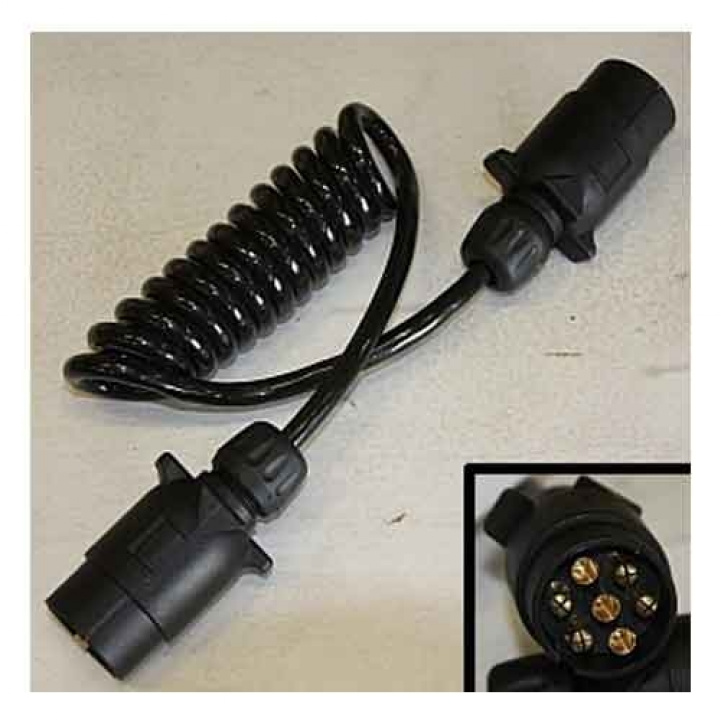 Spiralkabel 7*1,5mm 1,5m i gruppen Campingvogn og autocamper / Chassis / Movers/Koblingshjælp / Trailer kontakter hos Campmarket (65105)