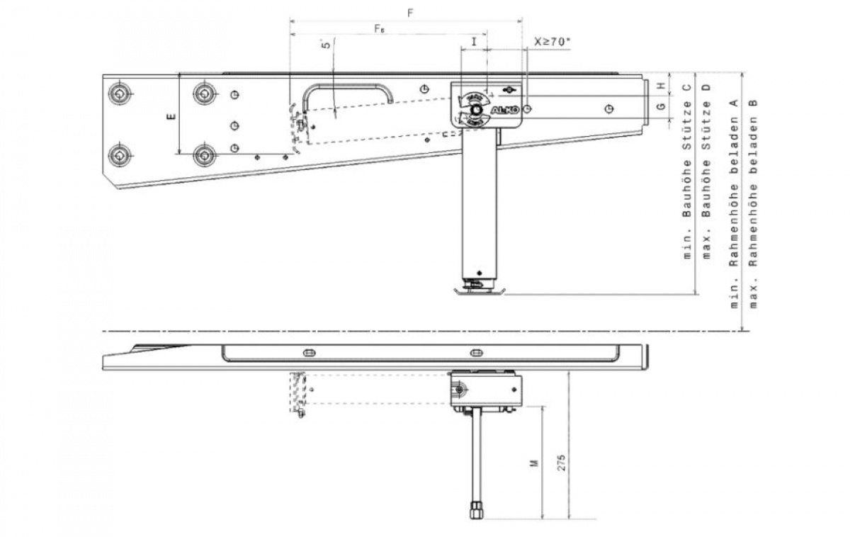 Støtteben ALKO clickfix 32-44cm i gruppen Campingvogn og autocamper / Chassis / Støtteben hos Campmarket (65113)