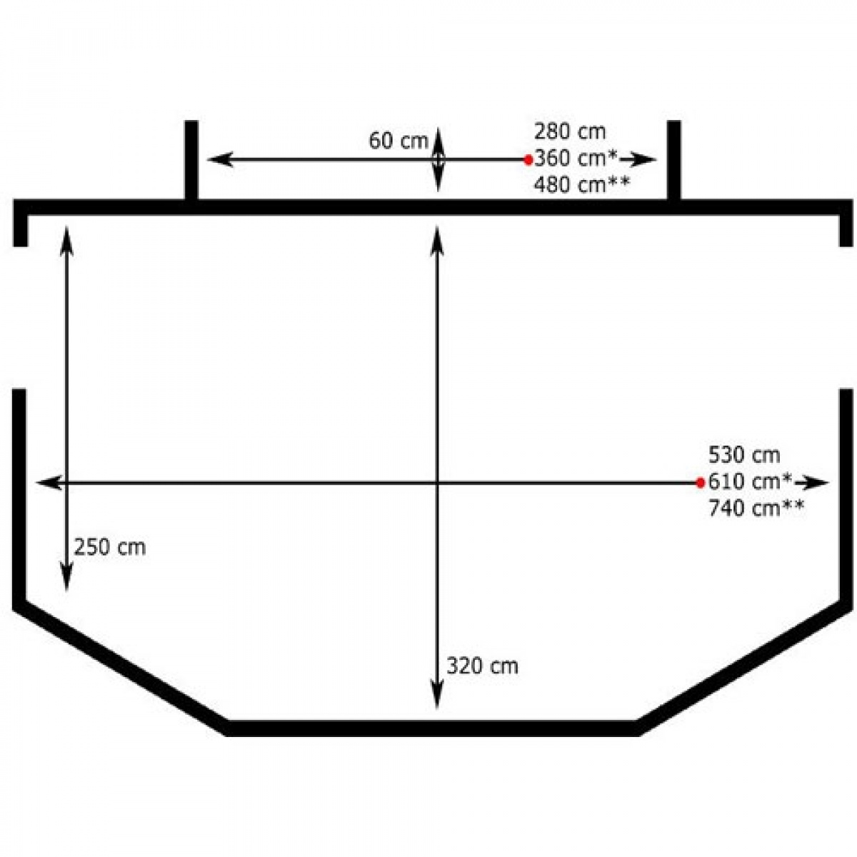 Svenska-Tält Standby 6000 Bugtvindue Bredde 610cm (Rød) i gruppen Fortelt & Markiser / Fortelt Campingvogn / Villa telt hos Campmarket (65144)