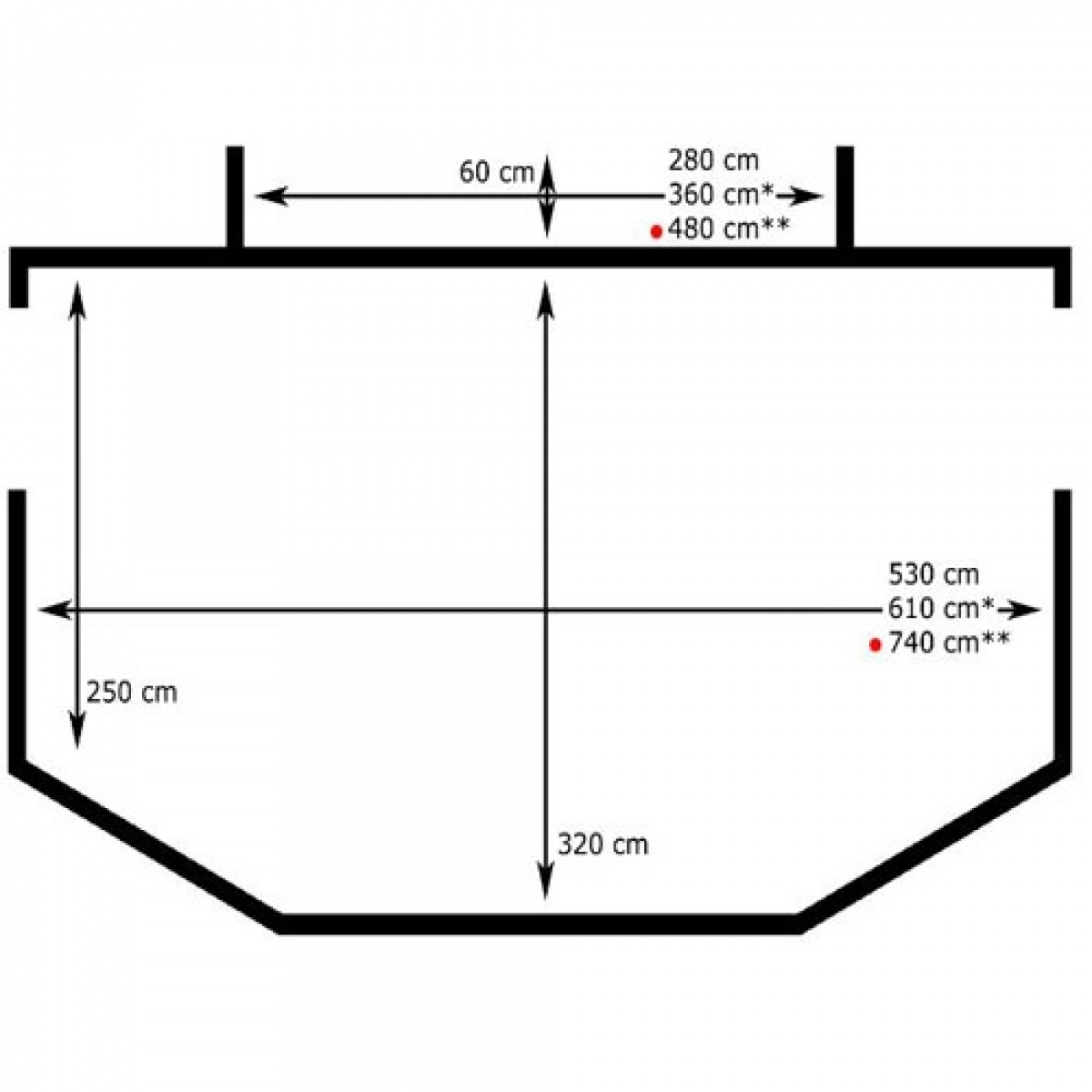 Svenska-Tält Standby 7000 Bugtvindue Bredde 740cm i gruppen Fortelt & Markiser / Fortelt Campingvogn / Villa telt hos Campmarket (65145)