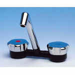 NOVO Dobbelt vandhane sort/krom NOVO Dobbelt vandhane sort/krom