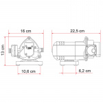 Fiamma Aqua8 trykvandspumpe 10L / min 1.5bar