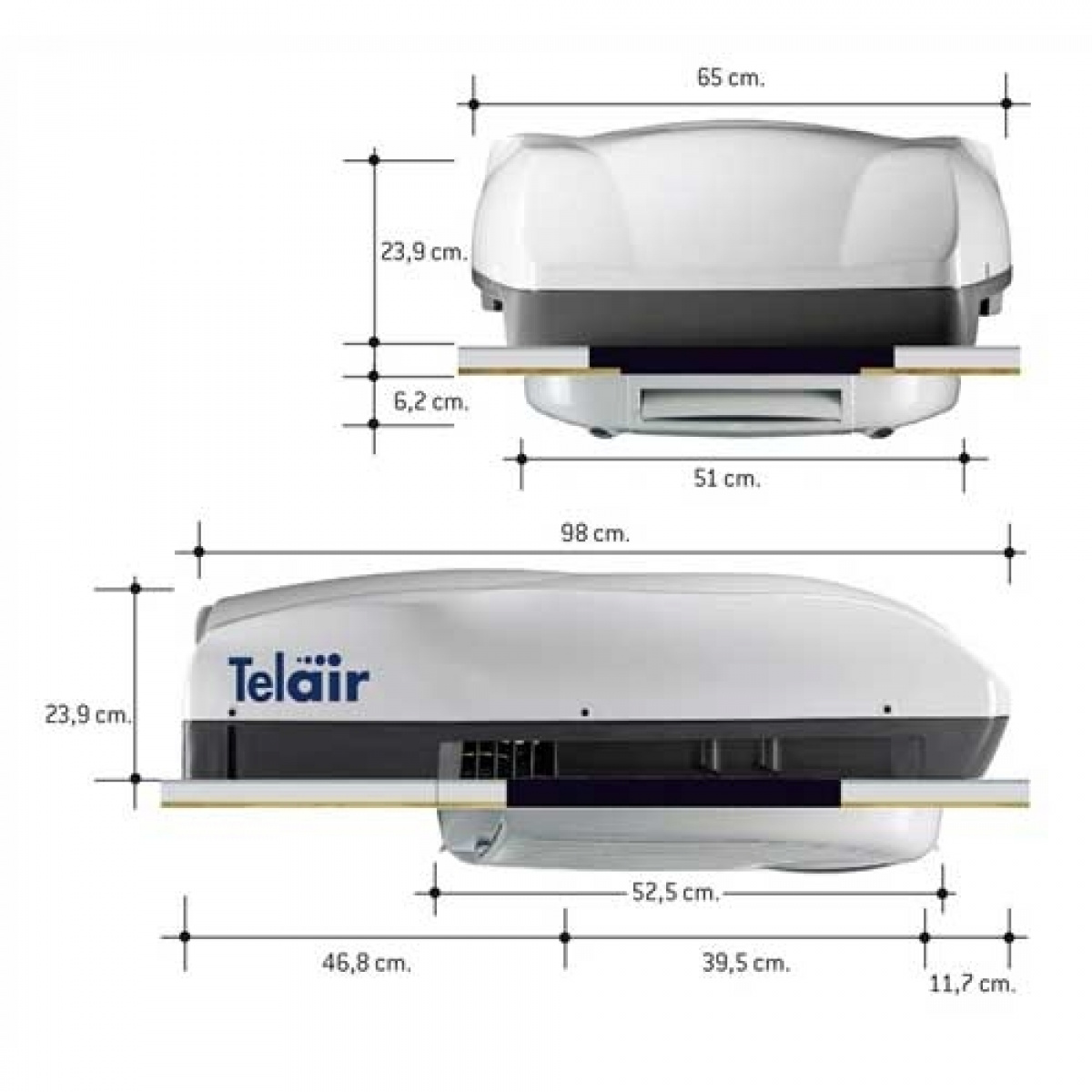 Telair AC Silent 8400H i gruppen Campingvogn og autocamper / Varme & Køling / AC / Tagmontered hos Campmarket (65486)