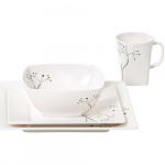 Gimex Quadrato Black Pearl bordservice med 16-dele