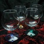 Cognac- / likørglas i forskellige farver Cognac- / likørglas i forskellige farver