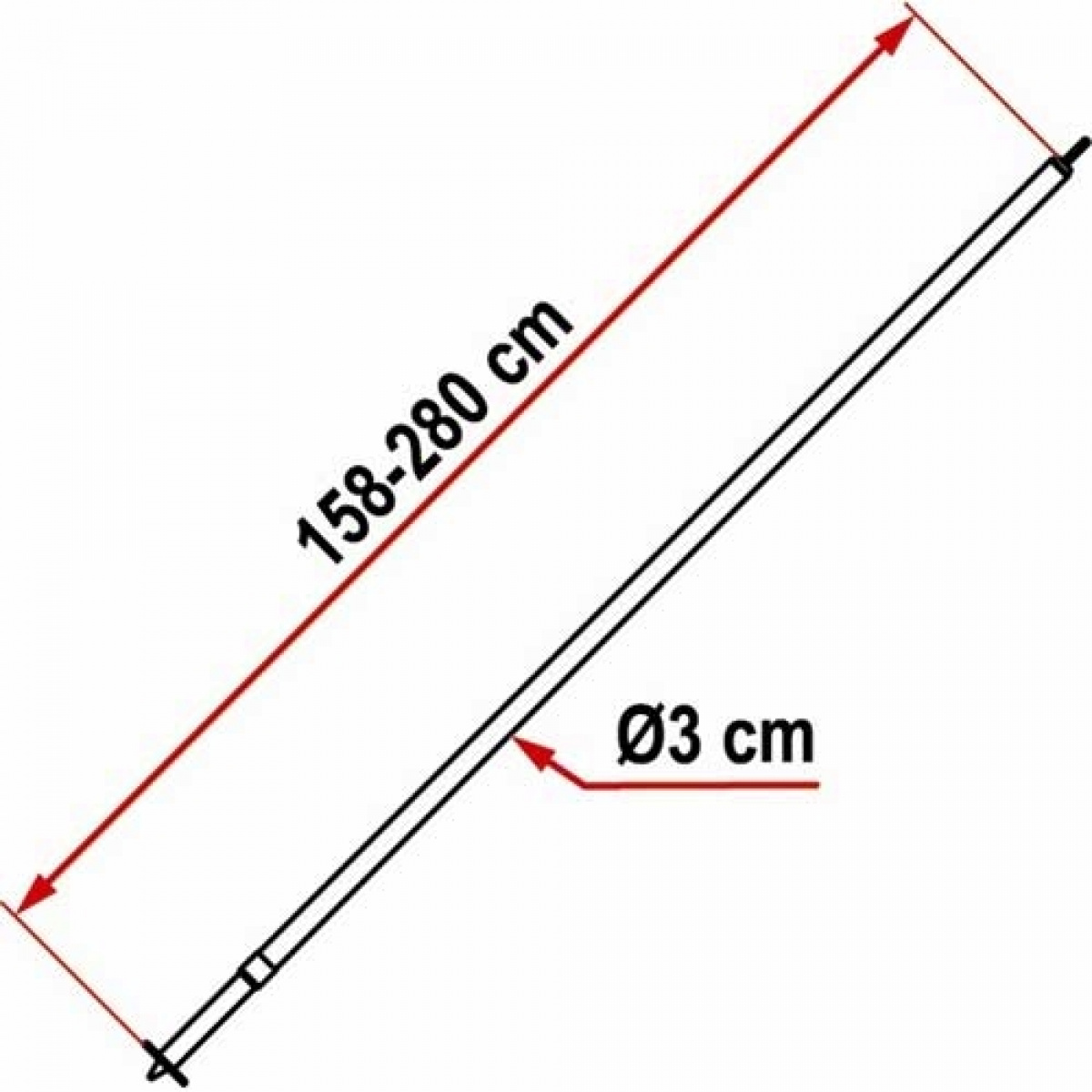 Fiamma Door Pole Til Privacyroom & Zip i gruppen Fortelt & Markiser / Markiser / Campingvogns Markiser / Tilbehør Campingvogns Markiser / Tilbehør Caravanstore hos Campmarket (65952)