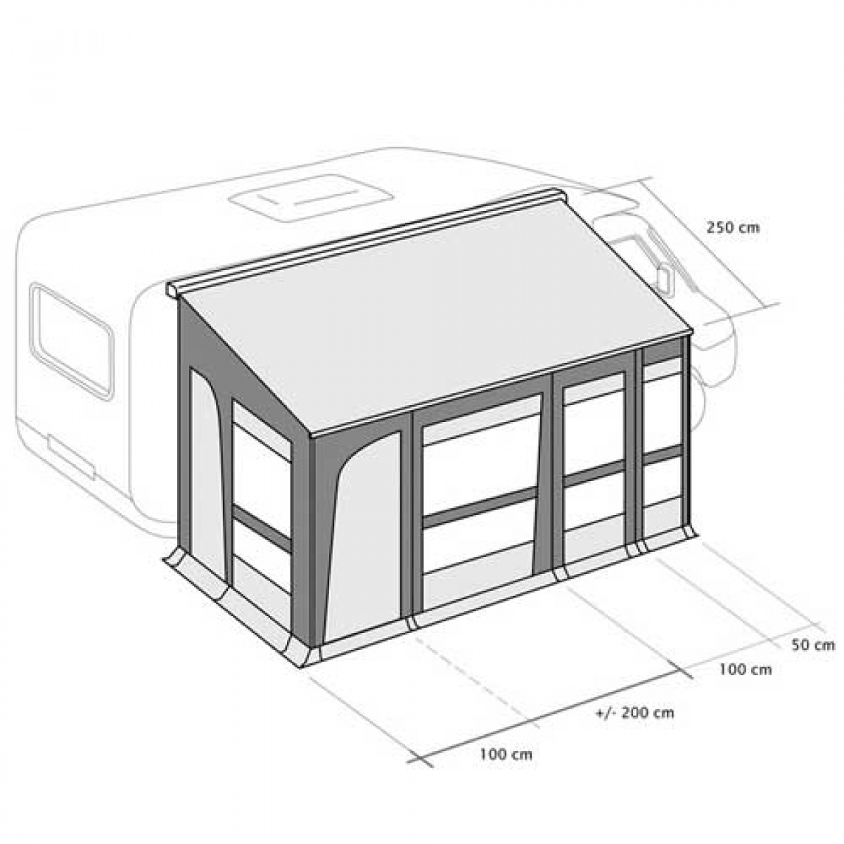 Inaca Dynamic markisetelt i gruppen Fortelt & Markiser / Markiser / Autocamper Markiser / Fiamma / Gavle / Fronter hos Campmarket (66153)