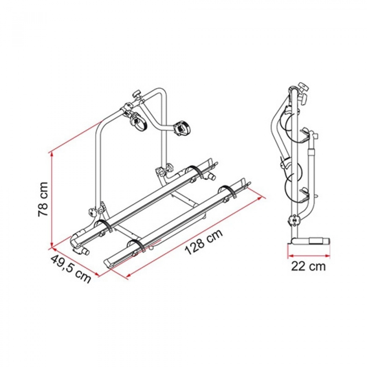 Fiamma Cykelholder Garage Plus i gruppen Campingvogn og autocamper / Chassis / Cykelstativ / Garage hos Campmarket (66440)