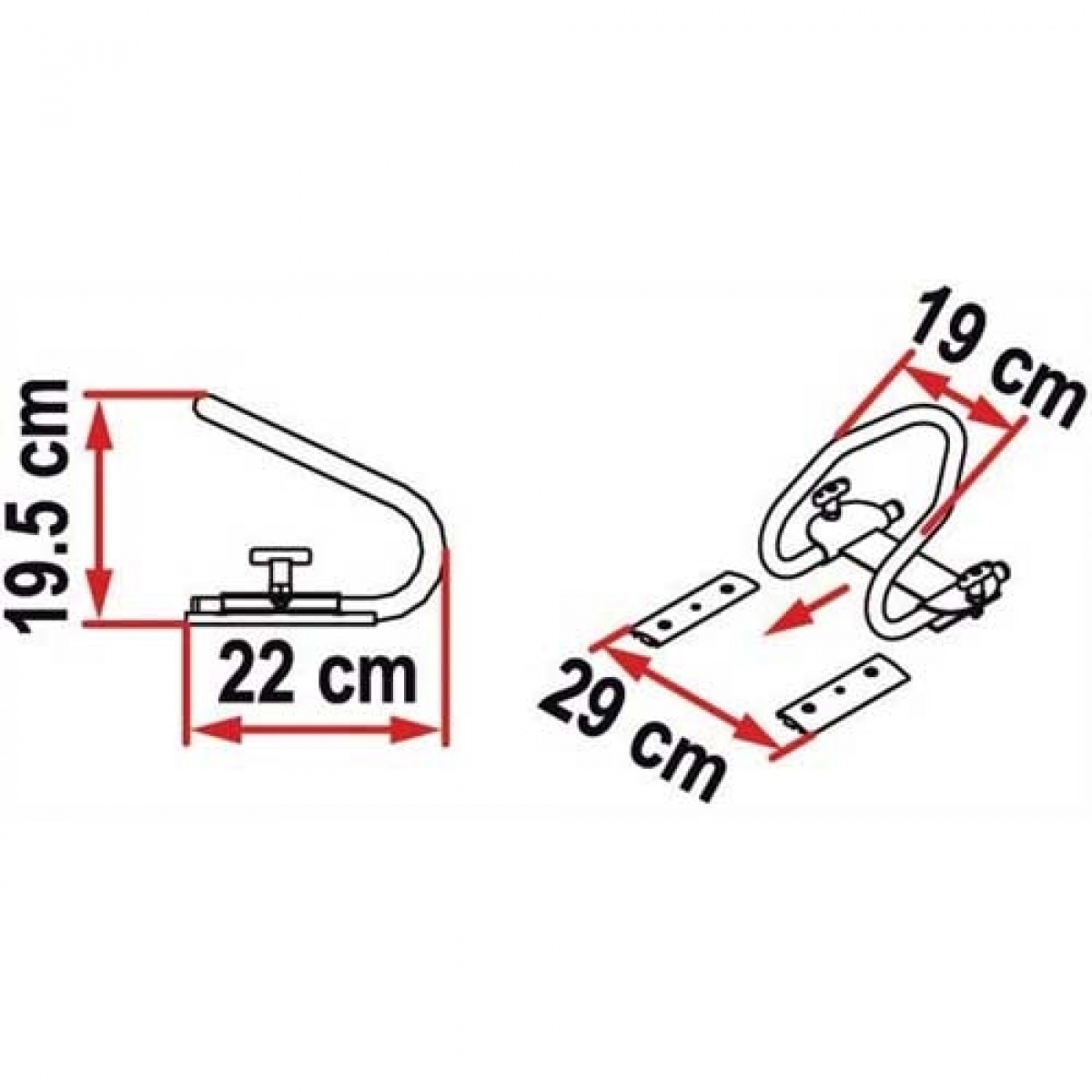 Stopklods Chock til Mc baghjul i gruppen Campingvogn og autocamper / Chassis / Cykelstativ / Garage hos Campmarket (66452)