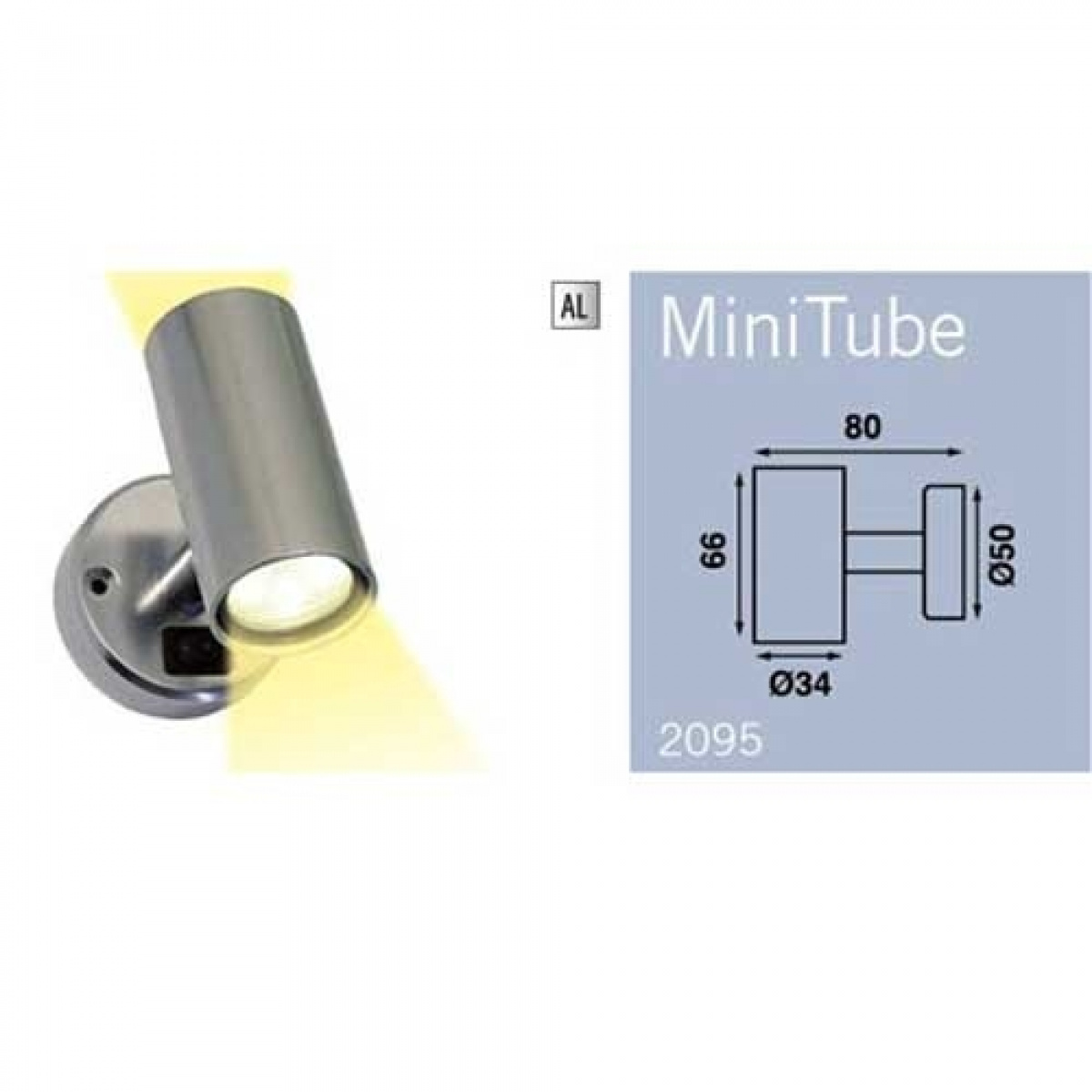 Spot Mini Tube D2 12V i gruppen Campingvogn og autocamper / El - Elektronik / Indvendig belysning / Spotlights hos Campmarket (66929)