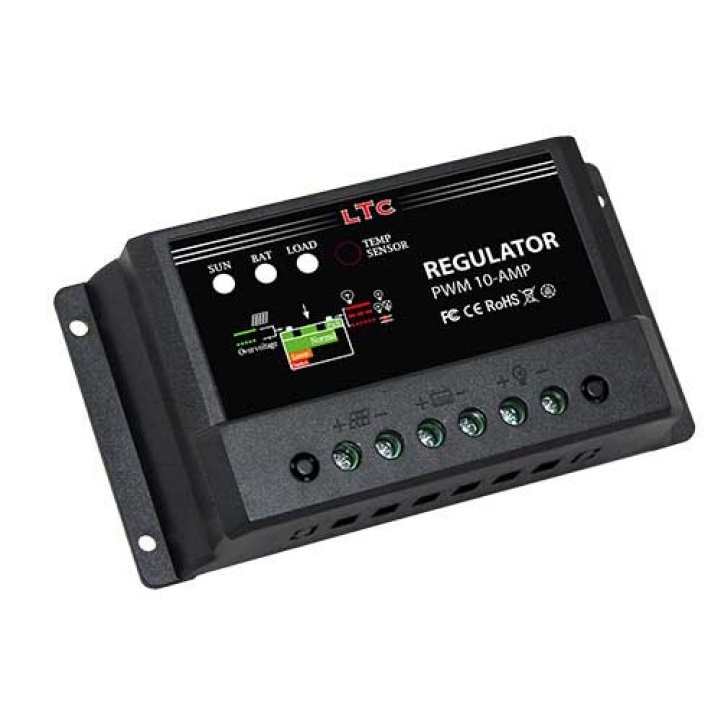 LTC Solcellsregulator PWM 10AMP i gruppen Campingvogn og autocamper / El - Elektronik / Solpaneler / Solcelleregulatorer / PWM hos Campmarket (67046)