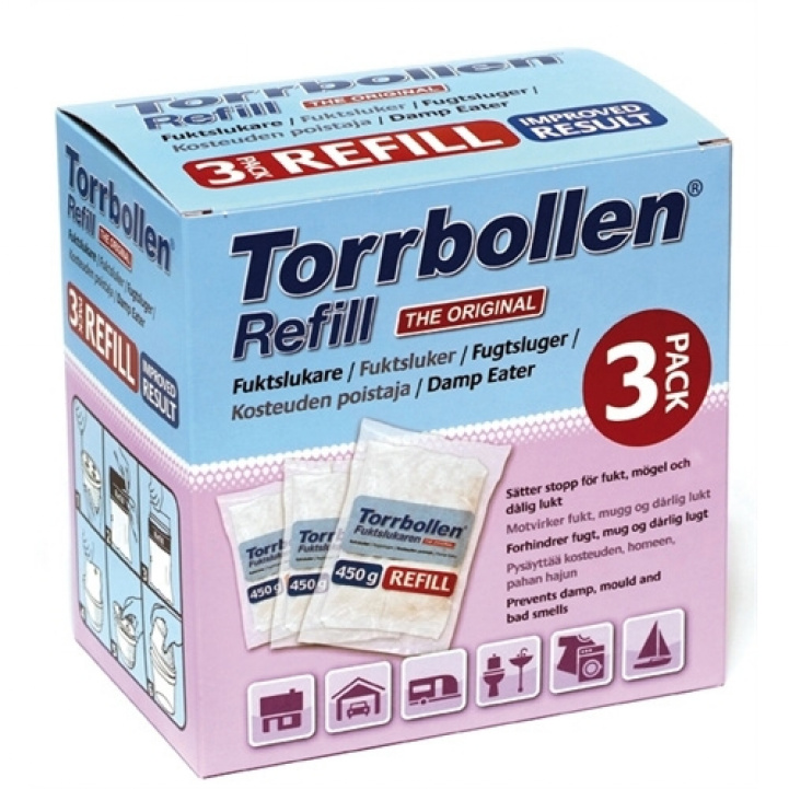 Refill til Torrbollen 3-pak uden duft i gruppen Vand & Sanitet / Affugtning og luftrensning hos Campmarket (67522)