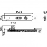 Sidemarkeringslygte Hella 12V 135x23 mm Sidemarkeringslygte Hella 12V 135x23 mm