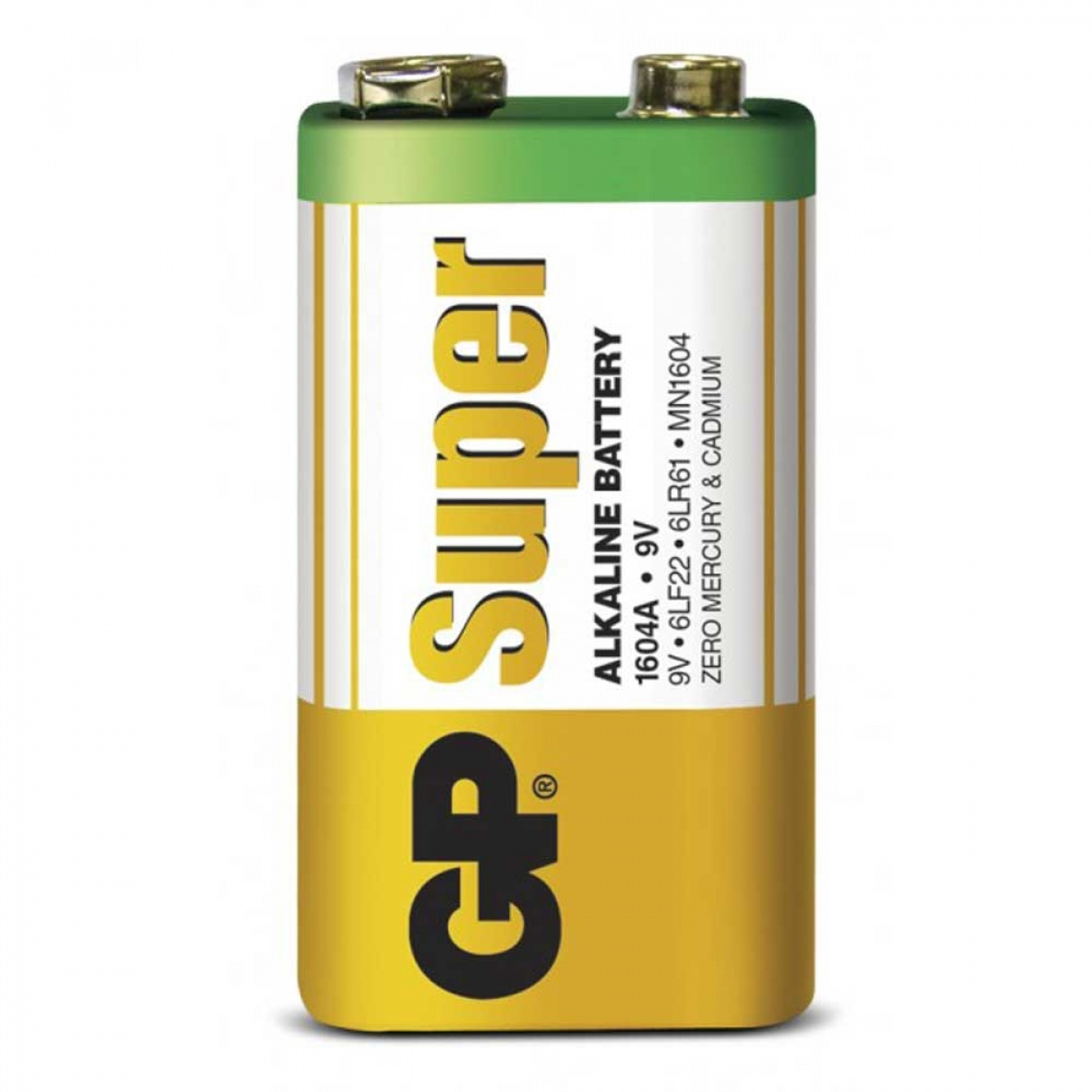 GP Batteri 9V 1-pak i gruppen Campingvogn og autocamper / El - Elektronik / Batterier & Omformere / Batterier hos Campmarket (67696)