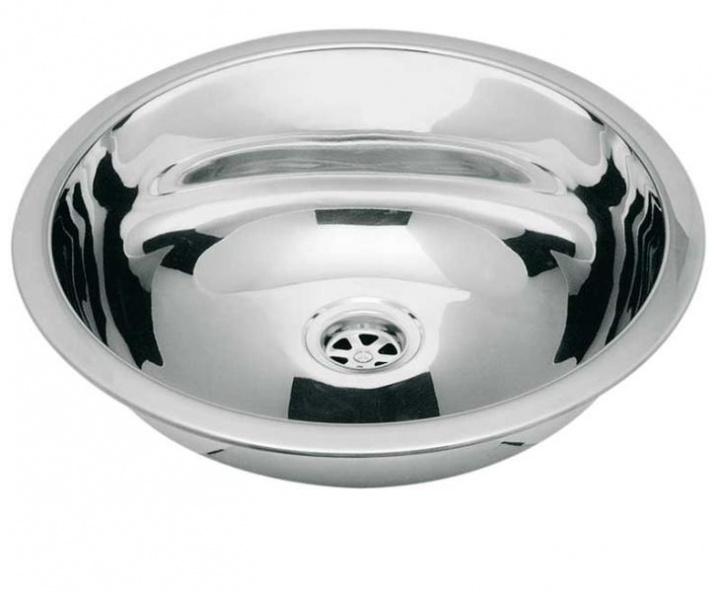 Vaskekumme rund rustfrit stål 225mm i gruppen Vand & Sanitet / Vand / Vask & Brusebunde / Håndvask hos Campmarket (67988)