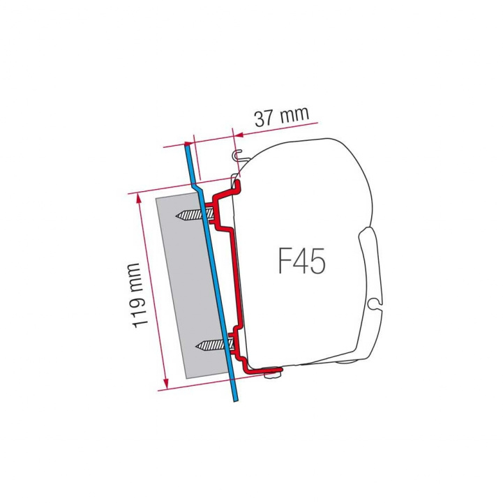 Adaptersæt F45 ford sprinter vw i gruppen Fortelt & Markiser / Markiser / Autocamper Markiser / Fiamma / Adaptrar hos Campmarket (68395)