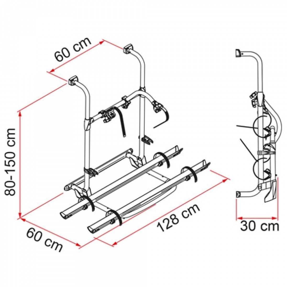 Fiamma Carry-Bike Pro sort i gruppen Campingvogn og autocamper / Chassis / Cykelstativ / Vægmonteret hos Campmarket (68416)