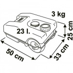Afløbstank 23L med hjul