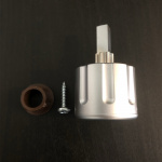 Drejeknap med manchet mat krom