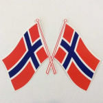 Flagmærkat Norge dobbelt Flagmærkat Norge dobbelt