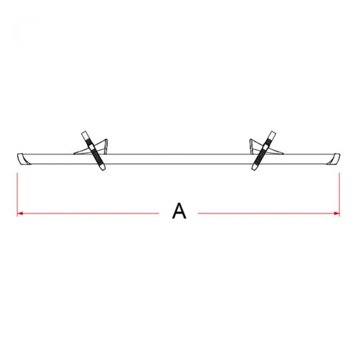 Fiamma Rail Premium XL sort i gruppen Campingvogn og autocamper / Chassis / Cykelstativ / Tilbehør hos Campmarket (69123)