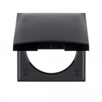 Berker Integro ramme med lås blank sort