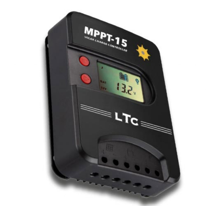 LTC Regulator MPPT 15AMP med display i gruppen Campingvogn og autocamper / El - Elektronik / Solpaneler / Solcelleregulatorer / MPPT hos Campmarket (69514)