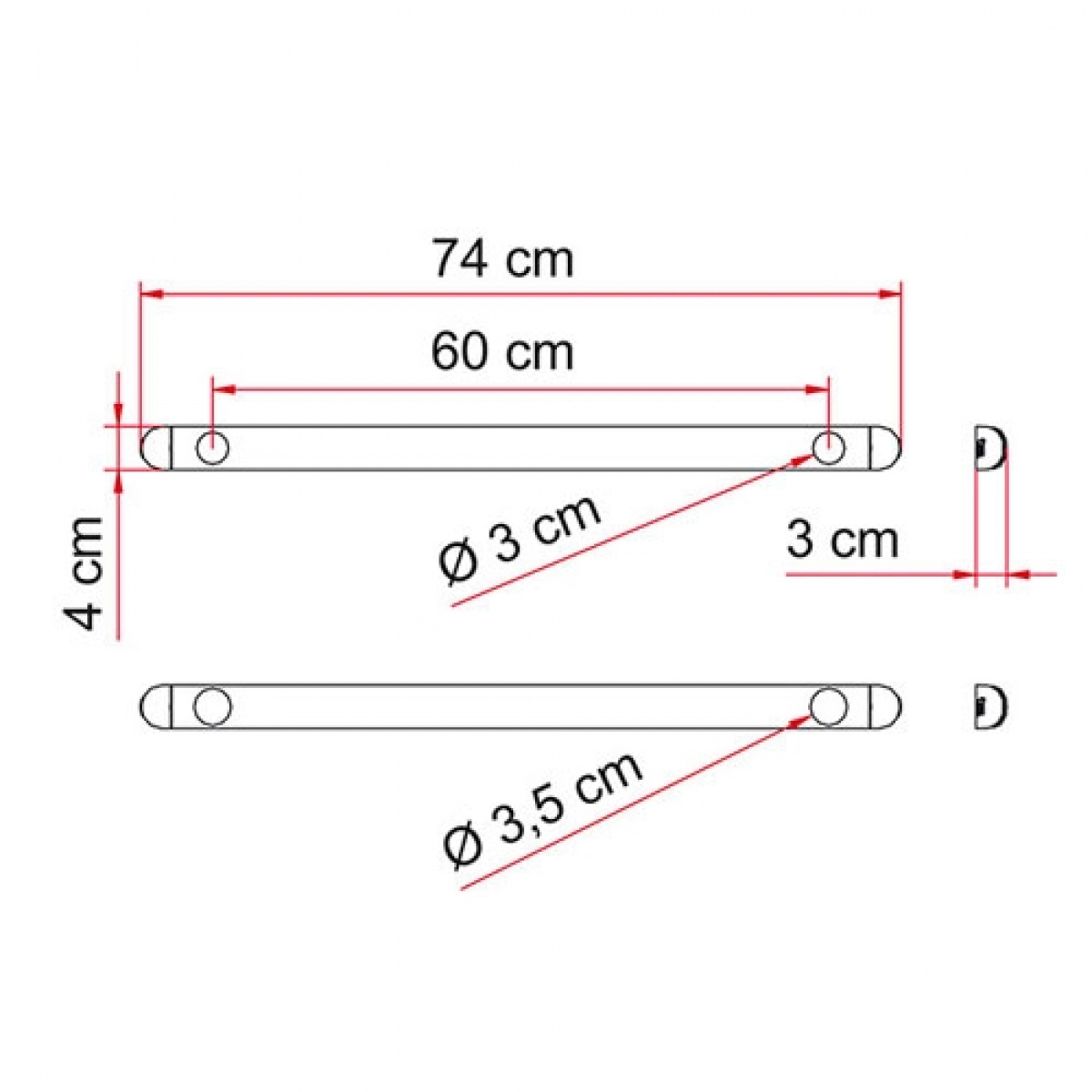 Fiamma Kit Support Bar i gruppen Campingvogn og autocamper / Chassis / Cykelstativ / Tilbehør hos Campmarket (69866)