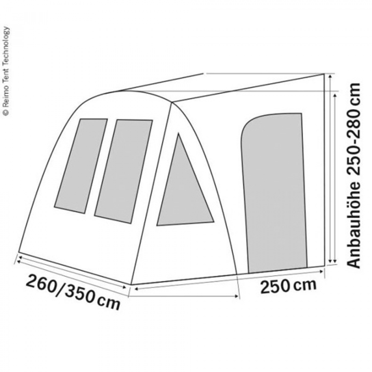 One Beam Air High Lufttelt i gruppen Fortelt & Markiser / Fortelt Autocamper / Oppustelige telte til autocampere / Reimo lufttelt hos Campmarket (70064)