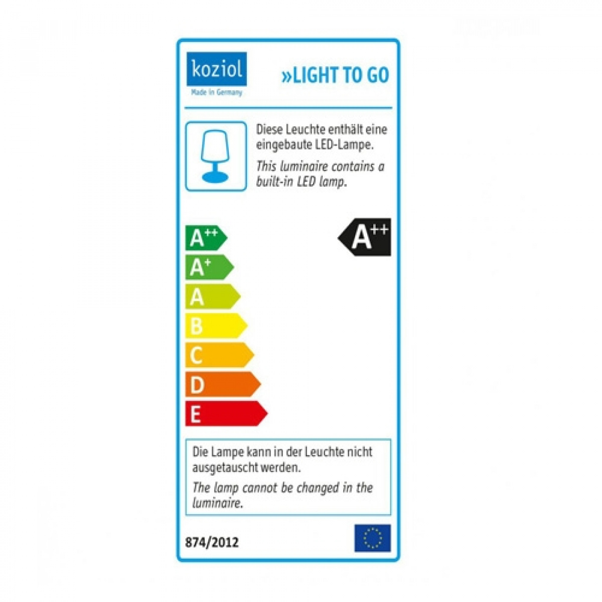 Koziol Bordlampe Led Organic i gruppen Hjem og indretning / Belysning & Lygter hos Campmarket (70908)