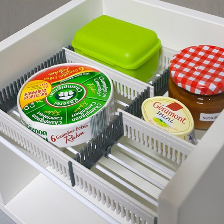 Purvario skillerum til køleskab i 8 dele grå/hvid i gruppen Udsalgs hjørnet / Tilbud hos Campmarket (71017)