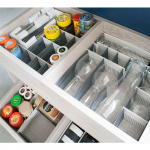 Purvario skuffeopbevaring i 8 dele hvid/grå