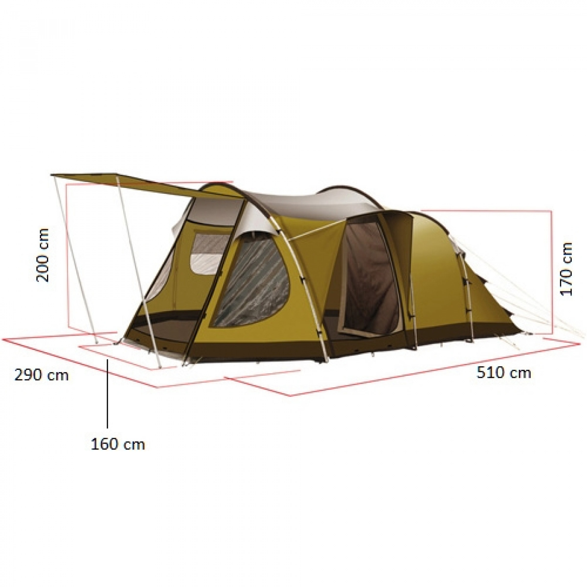 ReimoTent Campingtelt Dakota Z5 Deluxe i gruppen Udsalgs hjørnet / Lager salg hos Campmarket (71392)