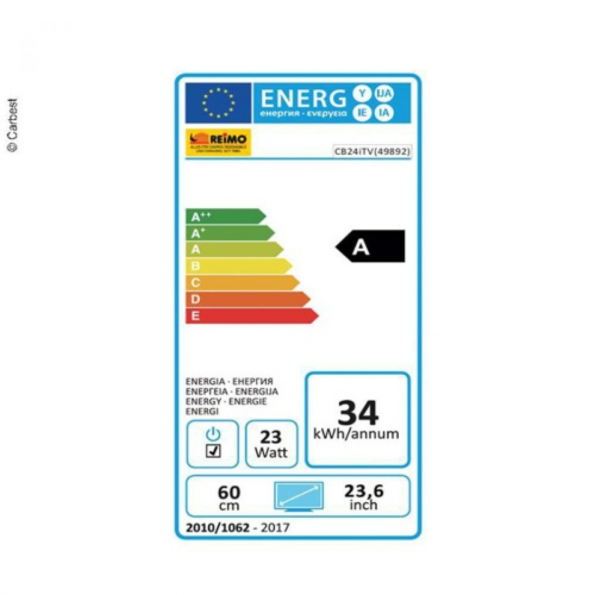 Carbest Smart-TV LED 23,6 i gruppen Campingvogn og autocamper / El - Elektronik / TV, Billede & Lyd / TV hos Campmarket (71435)