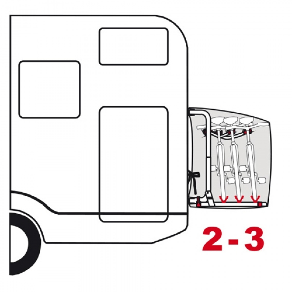 Fiamma Bikecover 2-3 cykler i gruppen Campingvogn og autocamper / Chassis / Cykelstativ / Tilbehør hos Campmarket (72579)