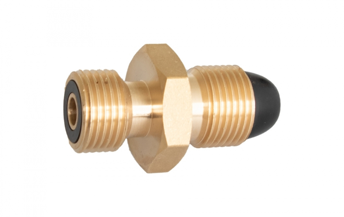 Flaskeadapter Med poltilslutning Mellemkobling i gruppen Campingvogn og autocamper / Gas & tilbehør / Gasforbindelser hos Campmarket (72668)