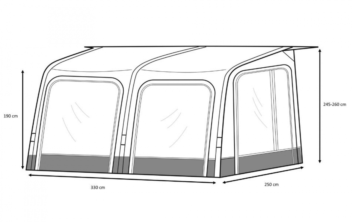 Westfield Lufttelt Mars Van 330x250 cm i gruppen Fortelt & Markiser / Fortelt Autocamper / Oppustelige telte til autocampere / Øvrige lufttelte hos Campmarket (73666)