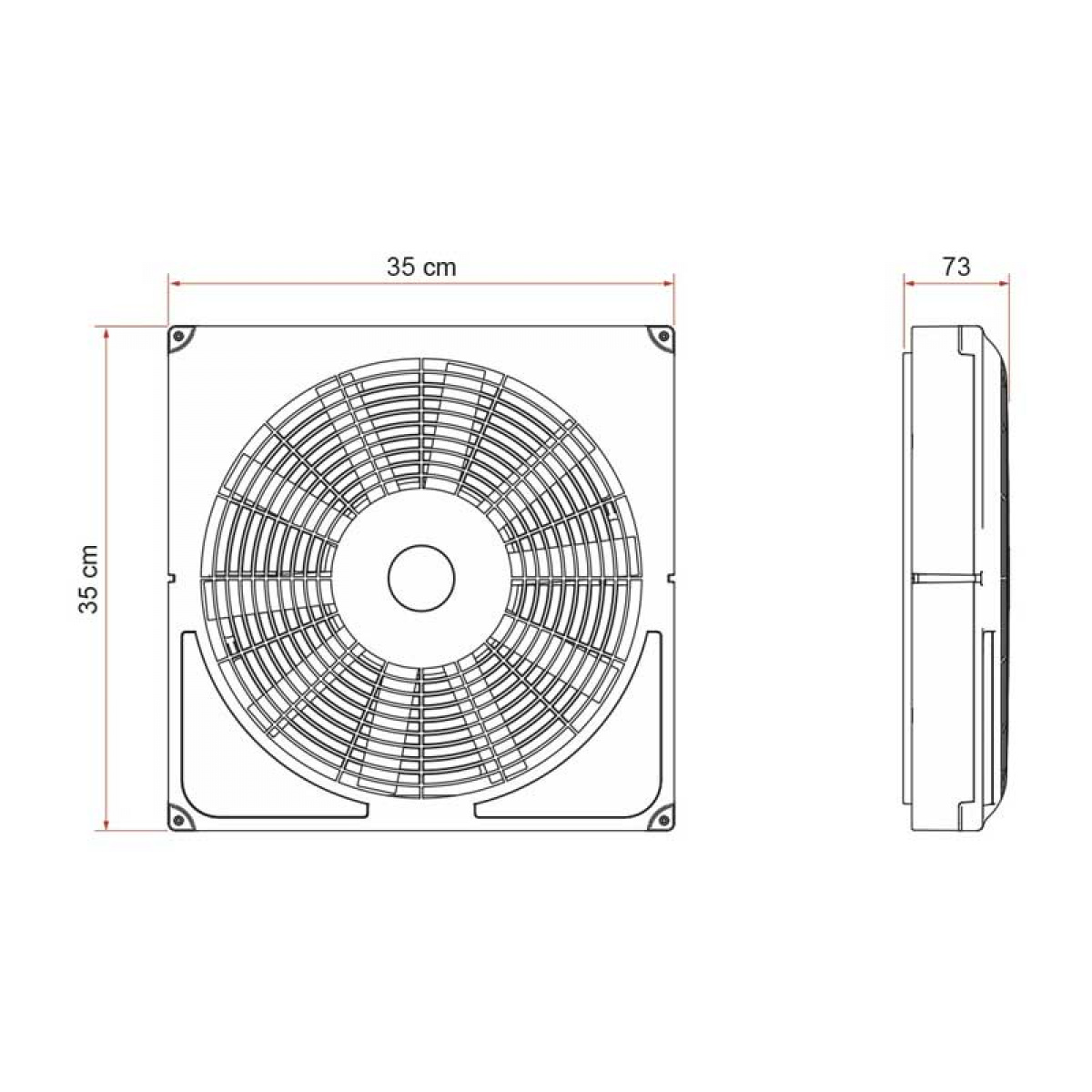 12V blæser med Termostat Polar Control. Passer til Tagluge Vent F Pro (K02-101A, K02-101B) i gruppen Campingvogn og autocamper / Karosseri / Tag Luger / Tilbehør til tagluger hos Campmarket (73779)