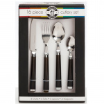 Bestiksæt med 16 dele Sort