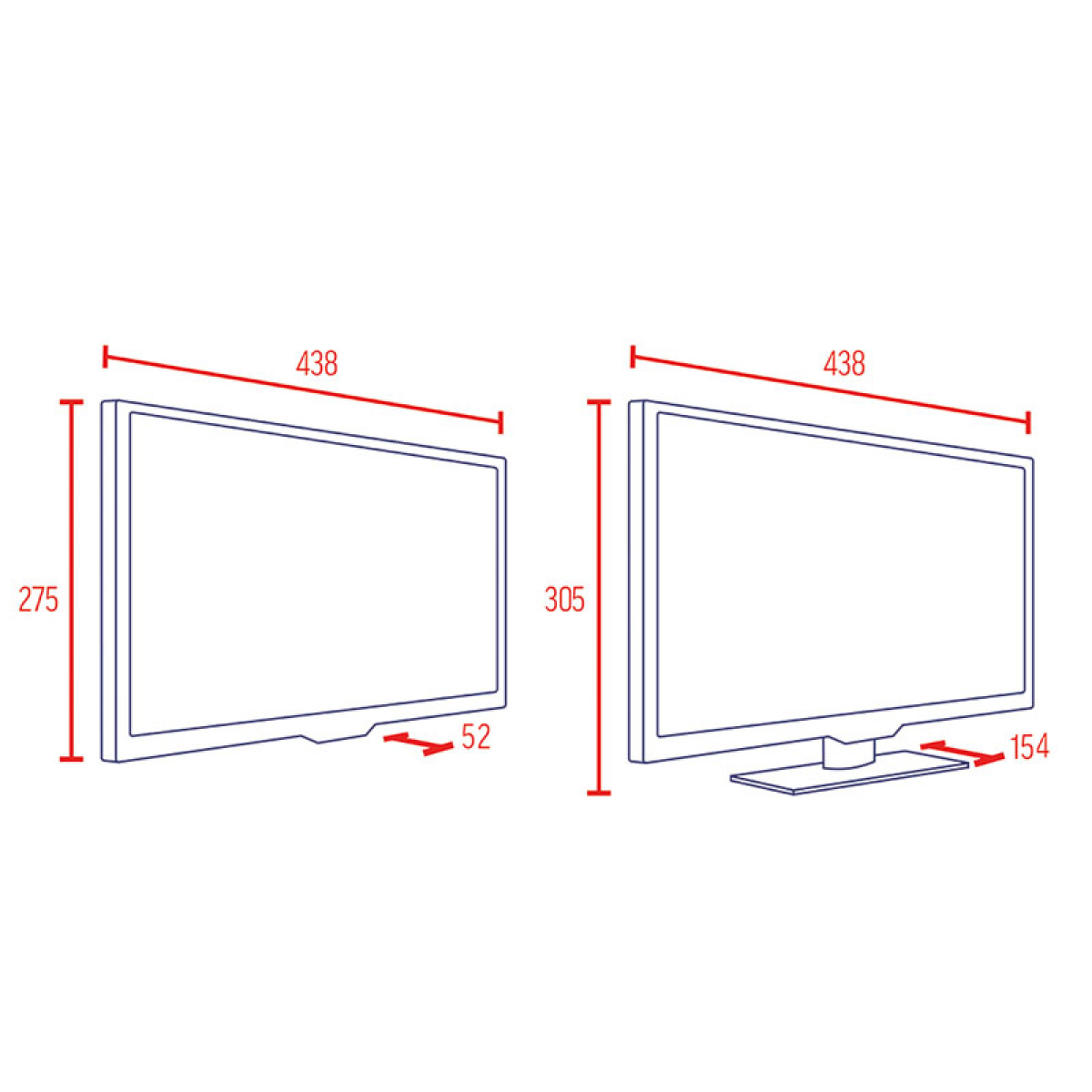 TV SL-DSBAI+ 19 tommer alphatronics i gruppen Campingvogn og autocamper / El - Elektronik / TV, Billede & Lyd / TV hos Campmarket (73863)