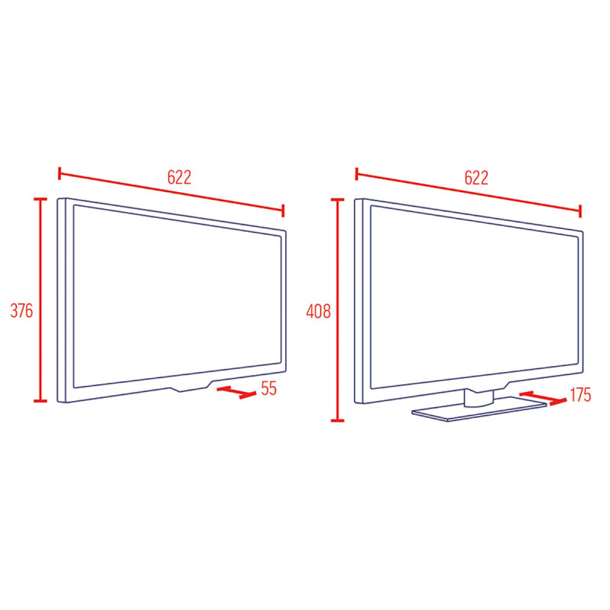 Smart TV alphatronics SL-DSBAI+ 27 tommer i gruppen Campingvogn og autocamper / El - Elektronik / TV, Billede & Lyd / TV hos Campmarket (73866)