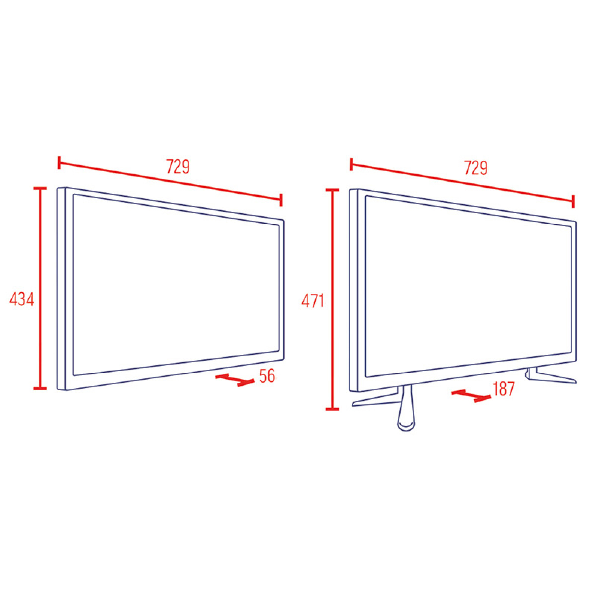 Smart TV alphatronics SL-DSBAI+ 32 tommer i gruppen Campingvogn og autocamper / El - Elektronik / TV, Billede & Lyd / TV hos Campmarket (73867)