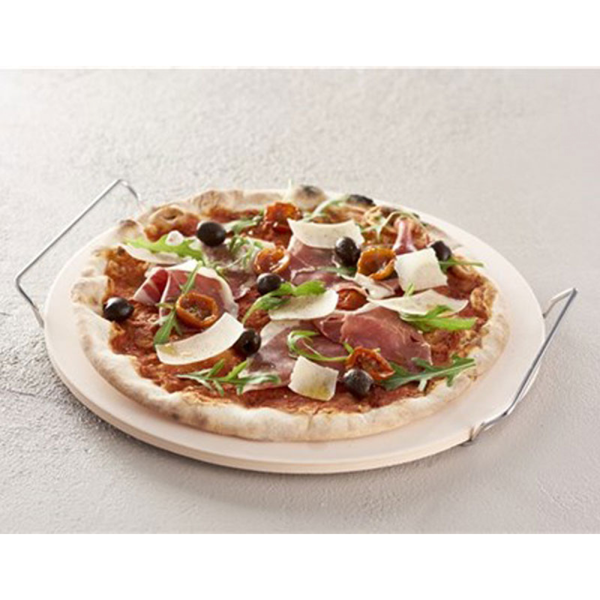 Pizzasten med holder 33cm i gruppen Husholdning & Køkken / Griller / Grilltilbehør hos Campmarket (73968)