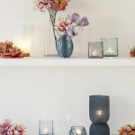 Lampe Phoebe Glas Blå-grå 12x19,5cm Lampe Phoebe Glas Blå-grå 12x19,5cm