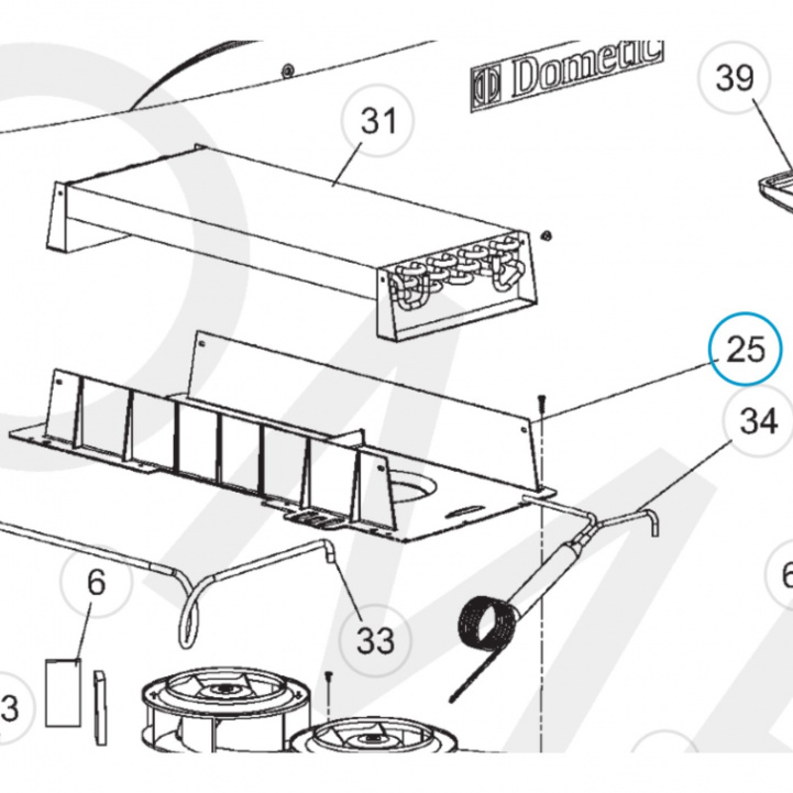 Dometic Styreskive Luft Til Tagluge i gruppen Campingvogn og autocamper / Karosseri / Tag Luger / Reservedele hos Campmarket (75293)